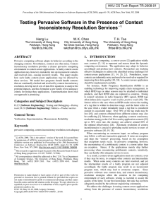 Testing Pervasive Software in the Presence of Context Inconsistency Resolution Services