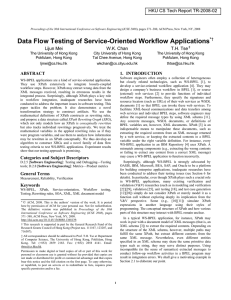 Data Flow Testing of Service-Oriented Workflow Applications  Lijun Mei W.K. Chan