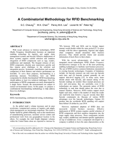 A Combinatorial Methodology for RFID Benchmarking  S.C. Cheung W.K. Chan