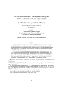 Towards a Metamorphic Testing Methodology for Service-Oriented Software Applications