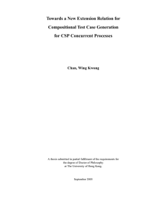 Towards a New Extension Relation for Compositional Test Case Generation