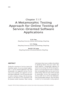 A Metamorphic Testing Approach for Online Testing of Service-Oriented Software Applications