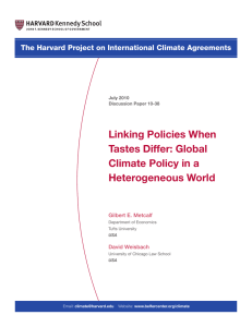 Linking Policies When Tastes Differ: Global Climate Policy in a Heterogeneous World