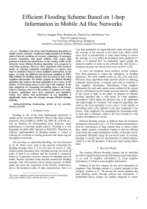 Efficient Flooding Scheme Based on 1-hop