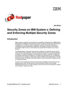 Red paper Security Zones on IBM System z: Defining