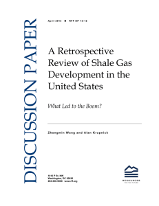 DISCUSSION PAPER A Retrospective Review of Shale Gas