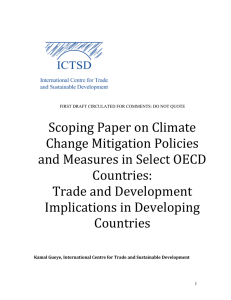Scoping Paper on Climate  Change Mitigation Policies  and Measures in Select OECD  Countries: 
