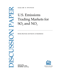 DISCUSSION PAPER U.S. Emissions Trading Markets for