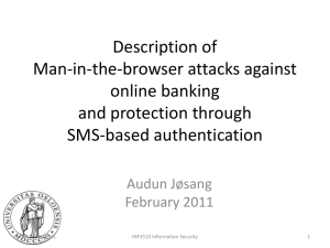 Description of Man-in-the-browser attacks against online banking and protection through