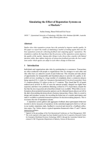 Simulating the Effect of Reputation Systems on e-Markets