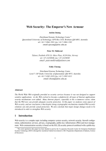 Web Security: The Emperor’s New Armour