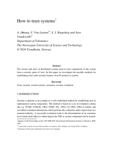 How to trust systems