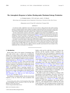 The Atmospheric Response to Surface Heating under Maximum Entropy Production C