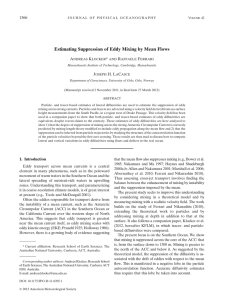 Estimating Suppression of Eddy Mixing by Mean Flows 1566 A K