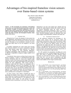 Advantages of bio-inspired frameless vision sensors over frame-based vision systems