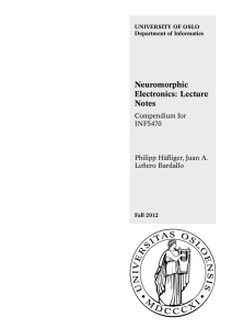 Neuromorphic Electronics: Lecture Notes Compendium for