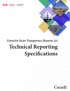 Technical Reporting Specifications Extractive Sector Transparency Measures Act