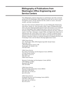 Bibliography of Publications from Washington Office Engineering and Service Centers