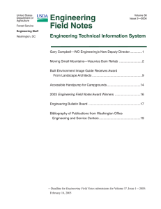 Engineering Field Notes Engineering Technical Information System