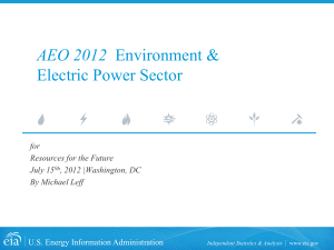 AEO 2012 Electric Power Sector U.S. Energy Information Administration for