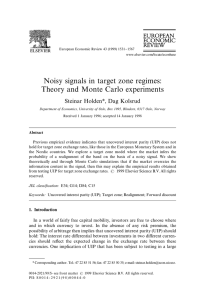 Noisy signals in target zone regimes: Theory and Monte Carlo experiments *