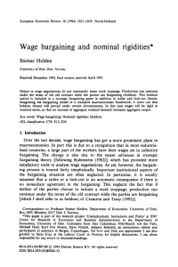Wage  bargaining  and  nominal  rigidities* Economic