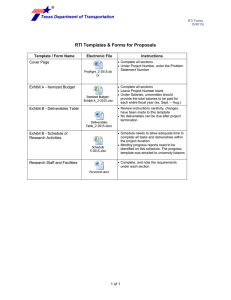 RTI Templates &amp; Forms for Proposals  Cover Page
