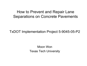How to Prevent and Repair Lane Separations on Concrete Pavements Moon Won