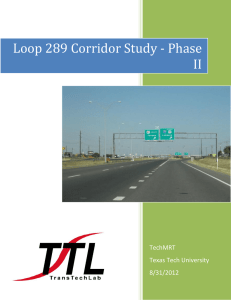 Loop 289 Corridor Study - Phase II TechMRT