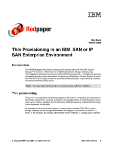 Red paper Thin Provisioning in an IBM  SAN or IP