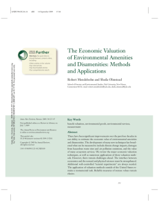 The Economic Valuation of Environmental Amenities Further