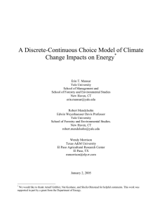 A Discrete-Continuous Choice Model of Climate Change Impacts on Energy  *