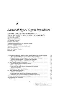 Bacterial Type I Signal Peptidases ROSS E. DALBEY*