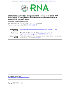 Characterizing multiple exogenous and endogenous small RNA