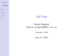Full Title Henrik Qvigstad  June 17, 2011