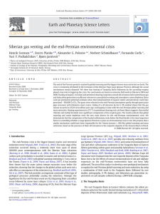 Siberian gas venting and the end-Permian environmental crisis ⁎ Henrik Svensen ,