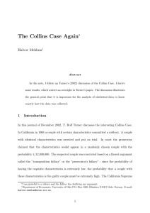 The Collins Case Again ∗ Halvor Mehlum