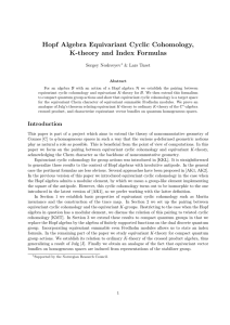 Hopf Algebra Equivariant Cyclic Cohomology, K-theory and Index Formulas Sergey Neshveyev