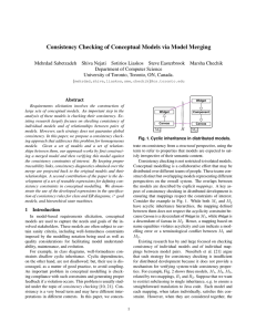 Consistency Checking of Conceptual Models via Model Merging