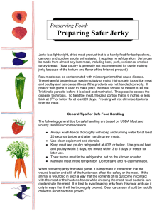 Preparing Safer Jerky Preserving Food: