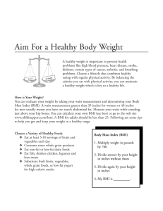 Aim For a Healthy Body Weight