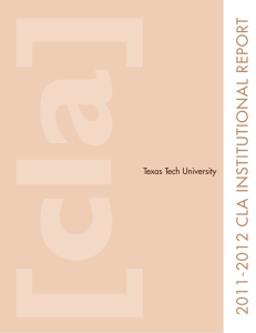 [cla] T 2011-2012 CLA INSTITUTIONAL REPOR Texas Tech University