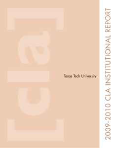 [cla] T 2009-2010 CLA INSTITUTIONAL REPOR Texas Tech University