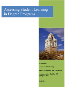 Assessing Student Learning in Degree Programs