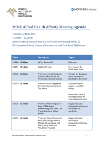 MIME Alfred Health Affinity Meeting Agenda