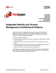 Red paper Integrated Identity and Access Management Architectural Patterns