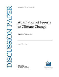 DISCUSSION PAPER Adaptation of Forests to Climate Change