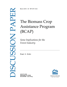 DISCUSSION PAPER The Biomass Crop Assistance Program