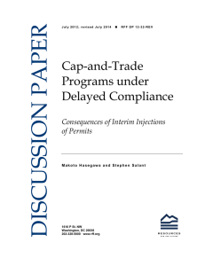 DISCUSSION PAPER Cap-and-Trade Programs under