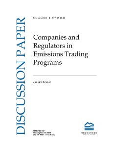 DISCUSSION PAPER Companies and Regulators in